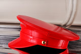 Red Patent Leather Cap